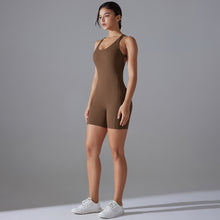 Load image into Gallery viewer, Spring Summer Gym Sexy Shaping Romper Yoga Clothes One Piece Belly Contracting Close Fitting Sports Back Shaping One Piece
