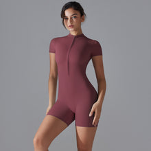 Load image into Gallery viewer, Shorts Jumpsuit-Purplish Red
